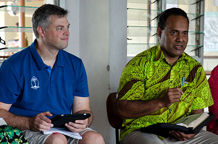 Pastor Jasa (right) with RLM missionary, Dave Allen