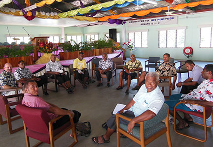 Discipleship Training at Pastor Bill's church in Lautoka